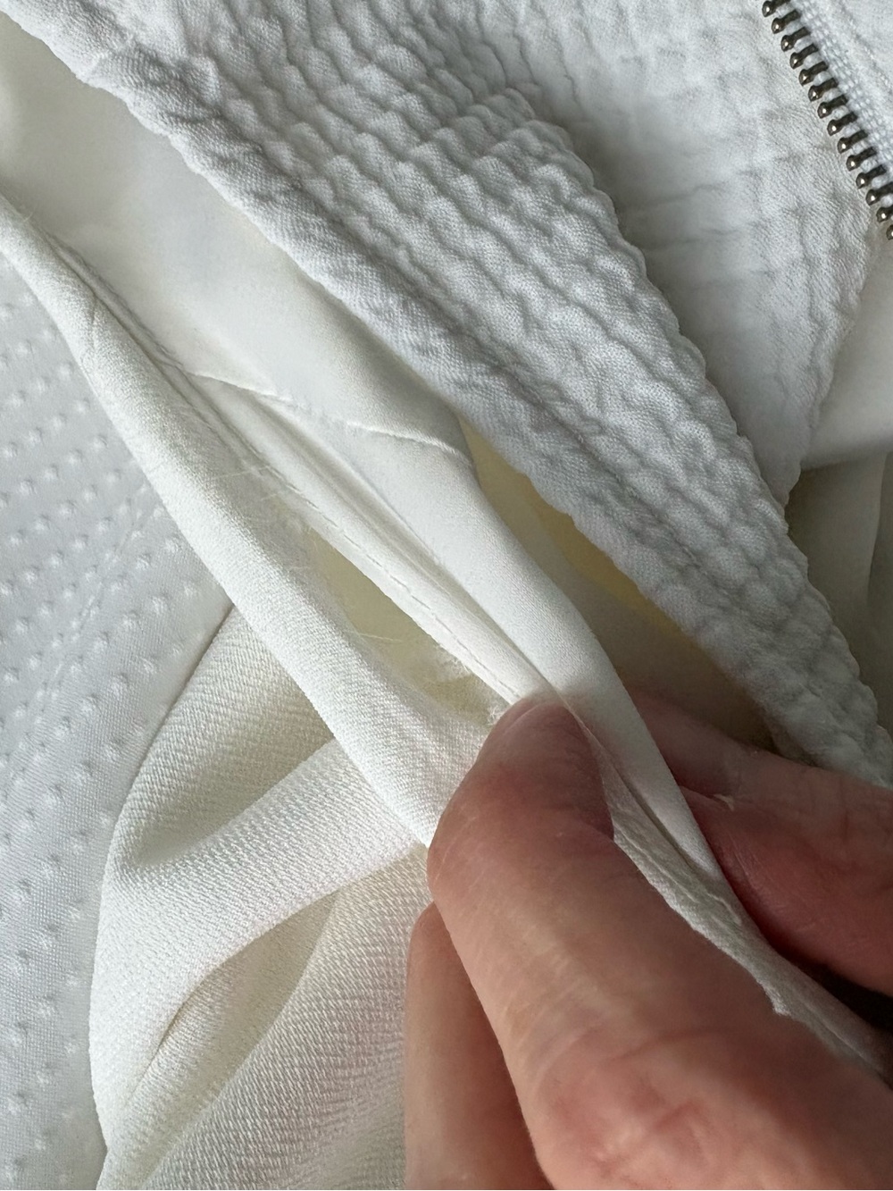 Helmut Lang White Textured Seersucker Sleeveless High Neck Zip Back Top XS P - Picture 4 of 4